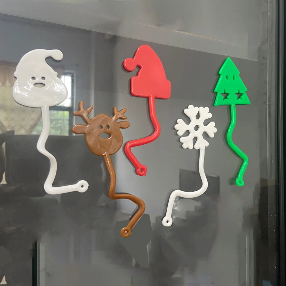 Cute Cartoon Christmas Tree Snowflake Elk Sticky Hands for Christmas New Year Carnival Party Gift Pinata Gift Bag Filler 10-50PC