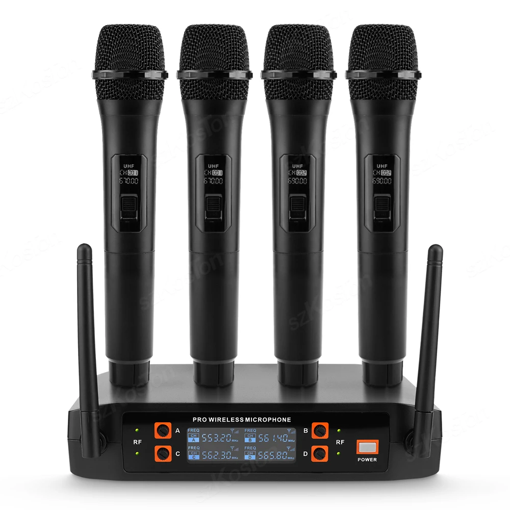 Wireless Microphone with Bluetooth＆Echo/Treble/Bass, 165 ft Range, Bietrun  UHF Dual Handheld Cordless Dynamic Mic System for PA System/AMP/Home TV