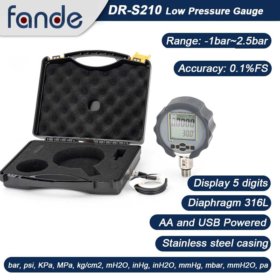 Precision Vaccum Low Pressure Calibration Gauge Accuracy 0 1 mH2O PSI precision-vaccum-low-pressure-calibration-gauge-accuracy-0-1-mh2o-psi