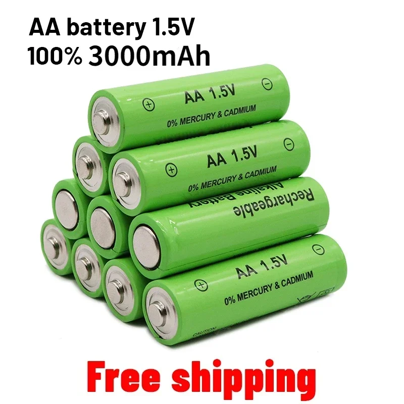 

1-60pcs NEW AA Battery 3000 MAh Rechargeable Battery NI-MH 1.5 V AA Battery for Clocks, Mice, Computers, Toys Etc.