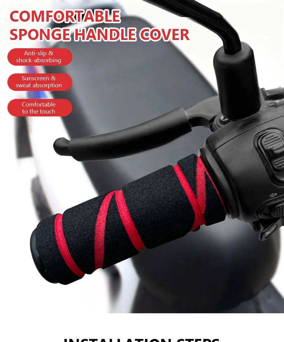 BLALION 4 Teile/satz Motorrad Lenker Griff Universal Griff Bar Abdeckung Bremse Kupplung Hebel Weichen Schwamm Schaum Griffe Abdeckung Moto Grip – Detail 1