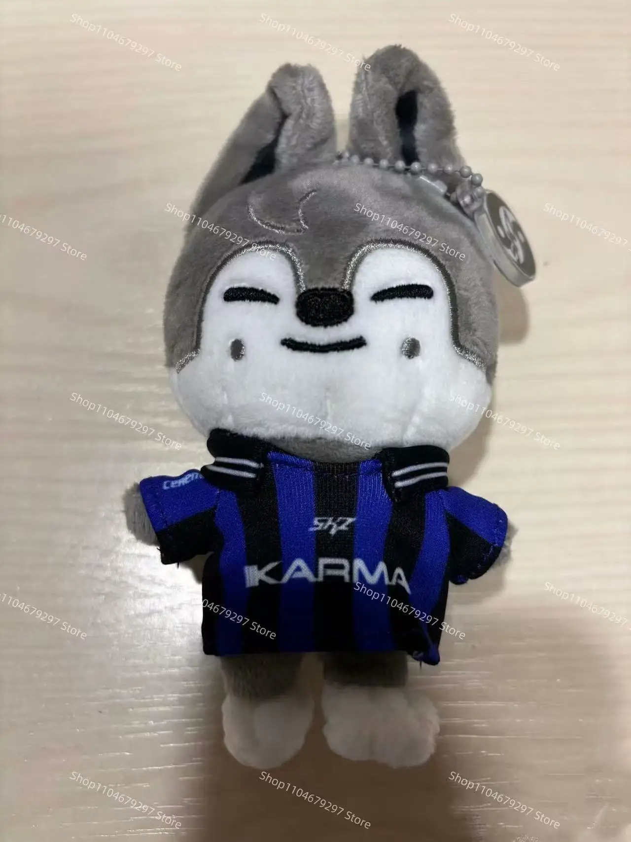 Sk-zoo Pluche Sleutelhanger 'Karma' Sleutelhanger 7 * 9 cm stray-kids 'STAY' skz Wolf Chan Jiniret Bbokari Leebit Sleutelhanger Hanger, 7*9 cm