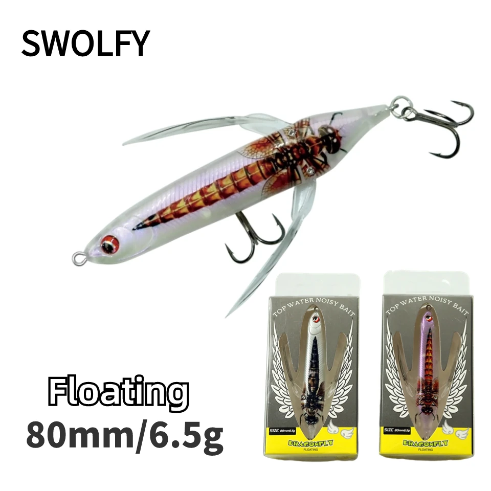 Swolfy Top water Bleistift köder 80mm 6,5g Minnow Kurbel köder Spinner Summer bait Metall Jig Angel köder Bass Forelle Wobbler Fisch köder