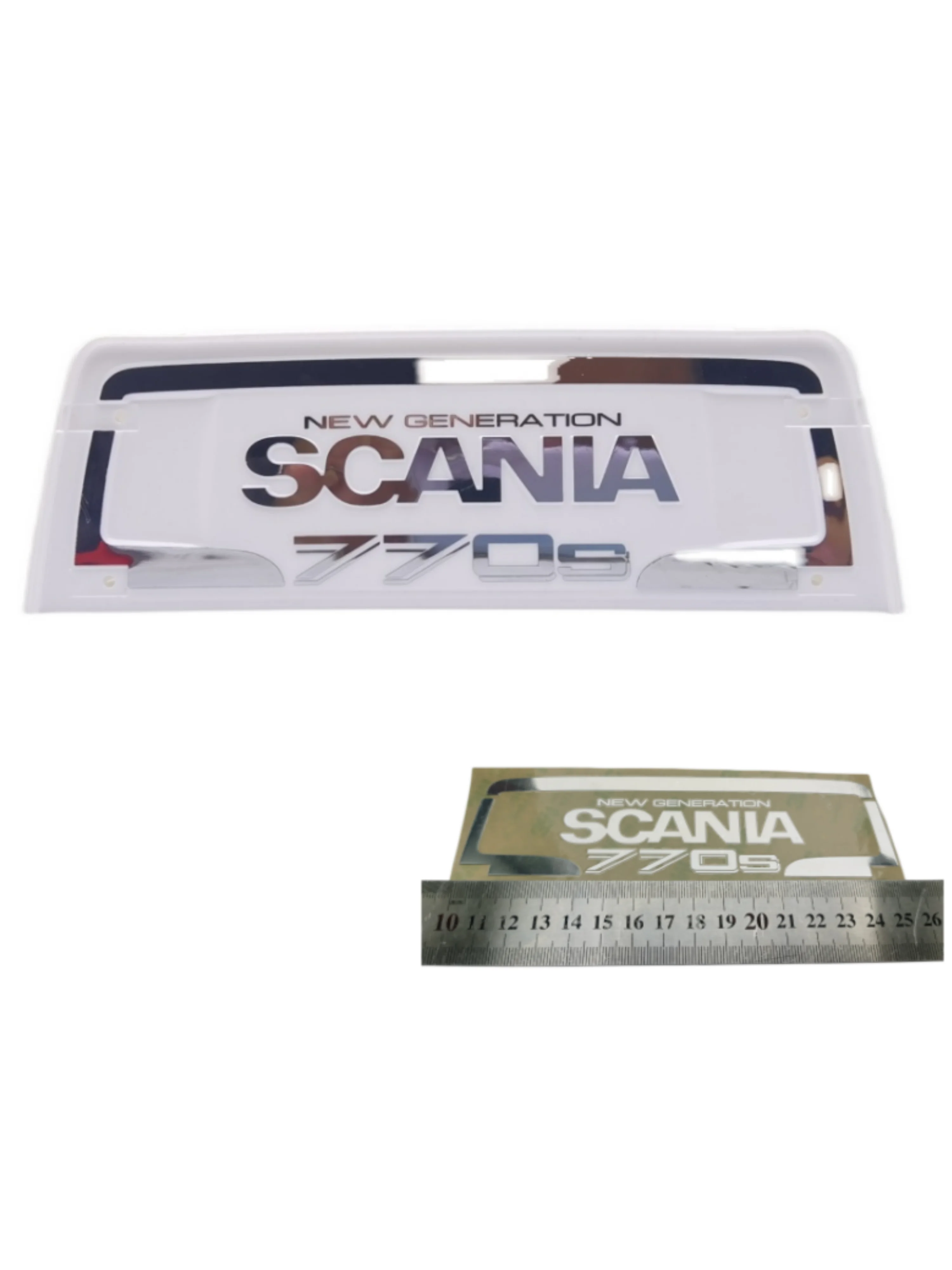 Metal Paste Back Front Stickers Decoration Parts for 1/14 Tamiya Truck Tractor Scania 56368 770s DIY RC Cars Tamiya LESU Part 6