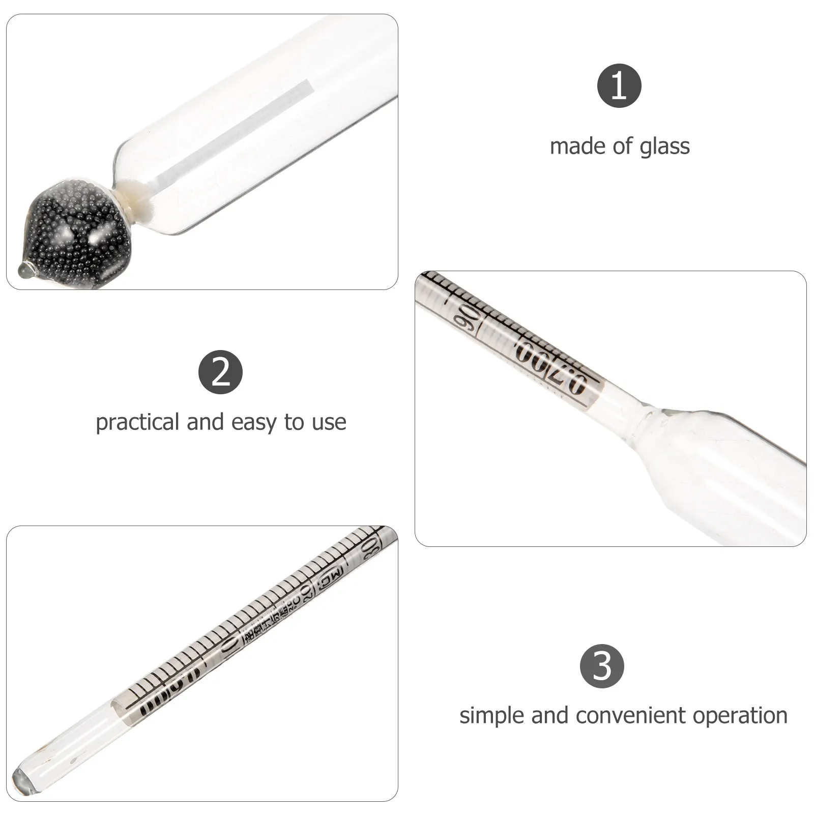 High Precision Specific Gravity Hydrometer Liquid Meter Scale Manual Liquid Petroleum
