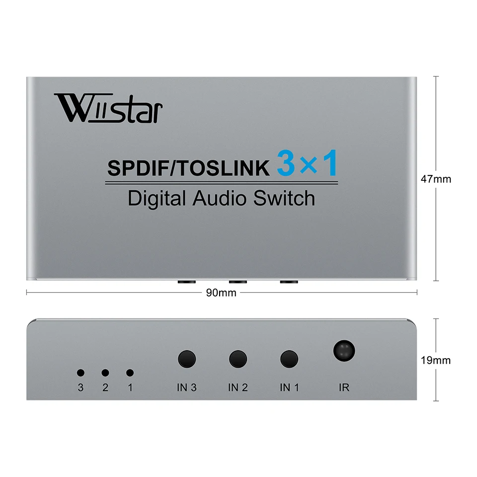 Wiistar 3 Ʈ  ó, 3  Spdif Toslink    й 3 In 1 Out, IR   