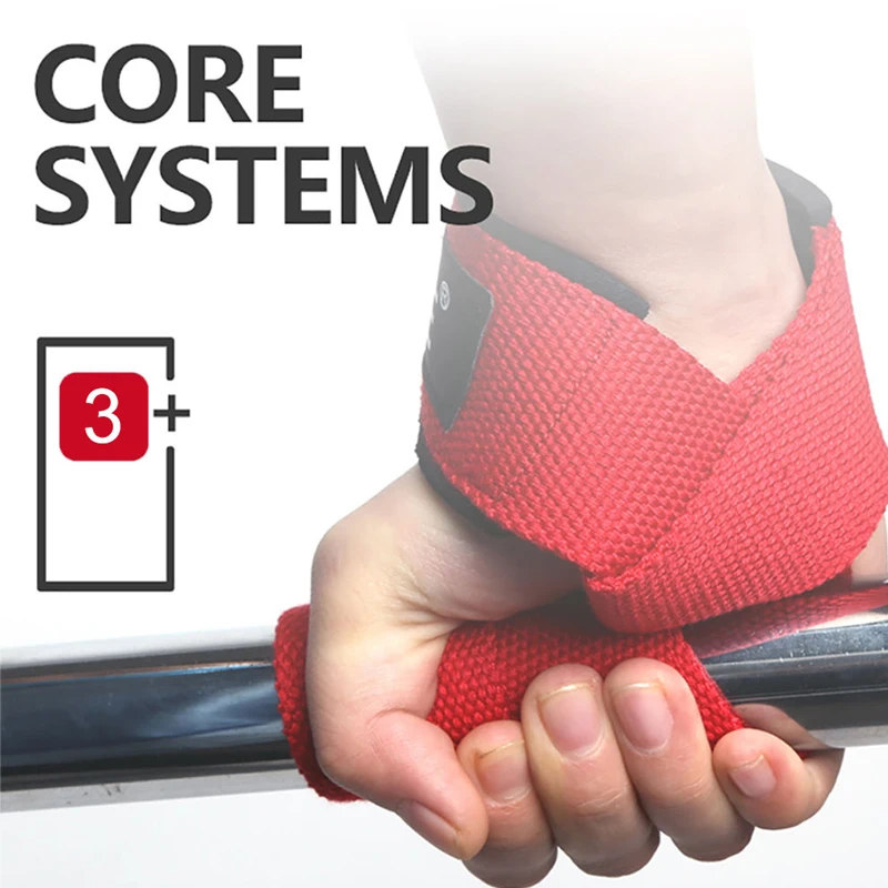 Weightlifting Straps Anti-Slip Silicone Lifting Wrist Straps Strength Training Deadlifts Crossfit Hand Grips Wrist Support