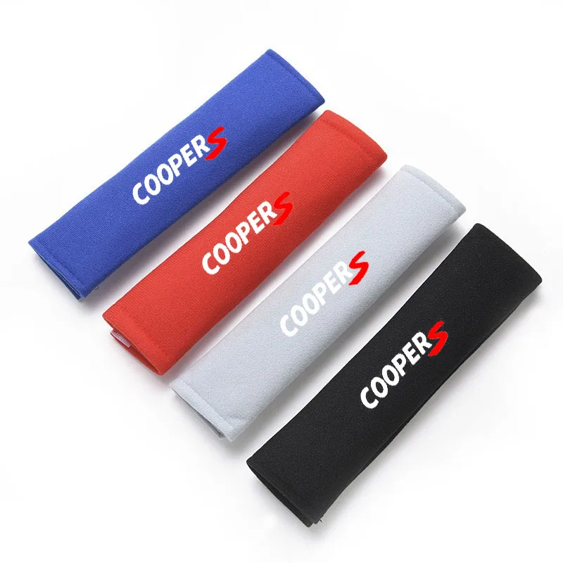 자동차 시트 벨트 커버 어깨 보호 벨트 패드 케이스, 쿠퍼 S R56 R53 R60 F56 용, 자동차 액세서리, 2 개