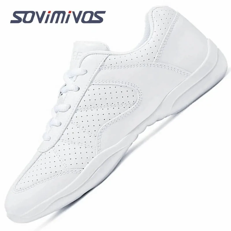 Girls White Cheerleading Dance Shoes Athletic Training Tennis Breathable Youth Competition Cheer Sneakers Dropshipping Shoes