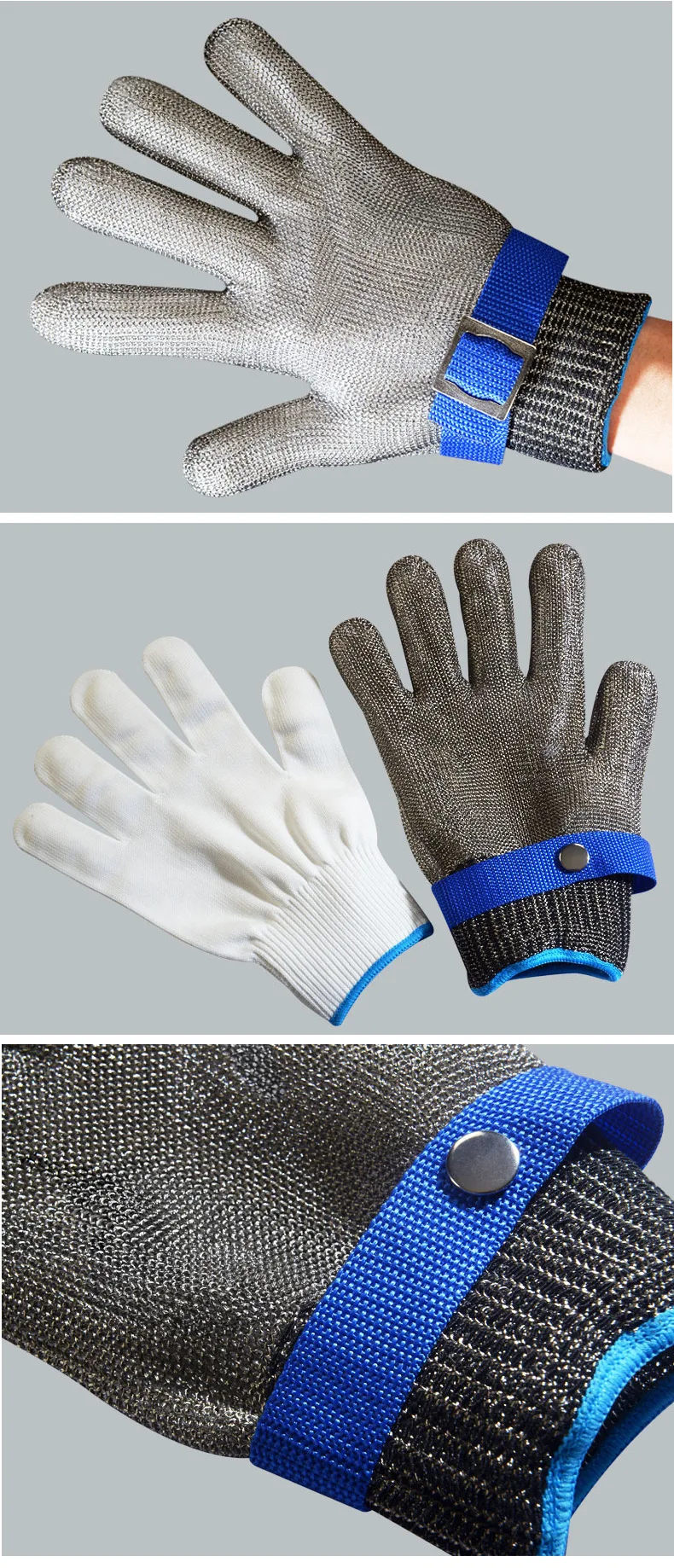 Anti-cut Gloves Stainless Steel Wire Cut-resistant Woven Safety