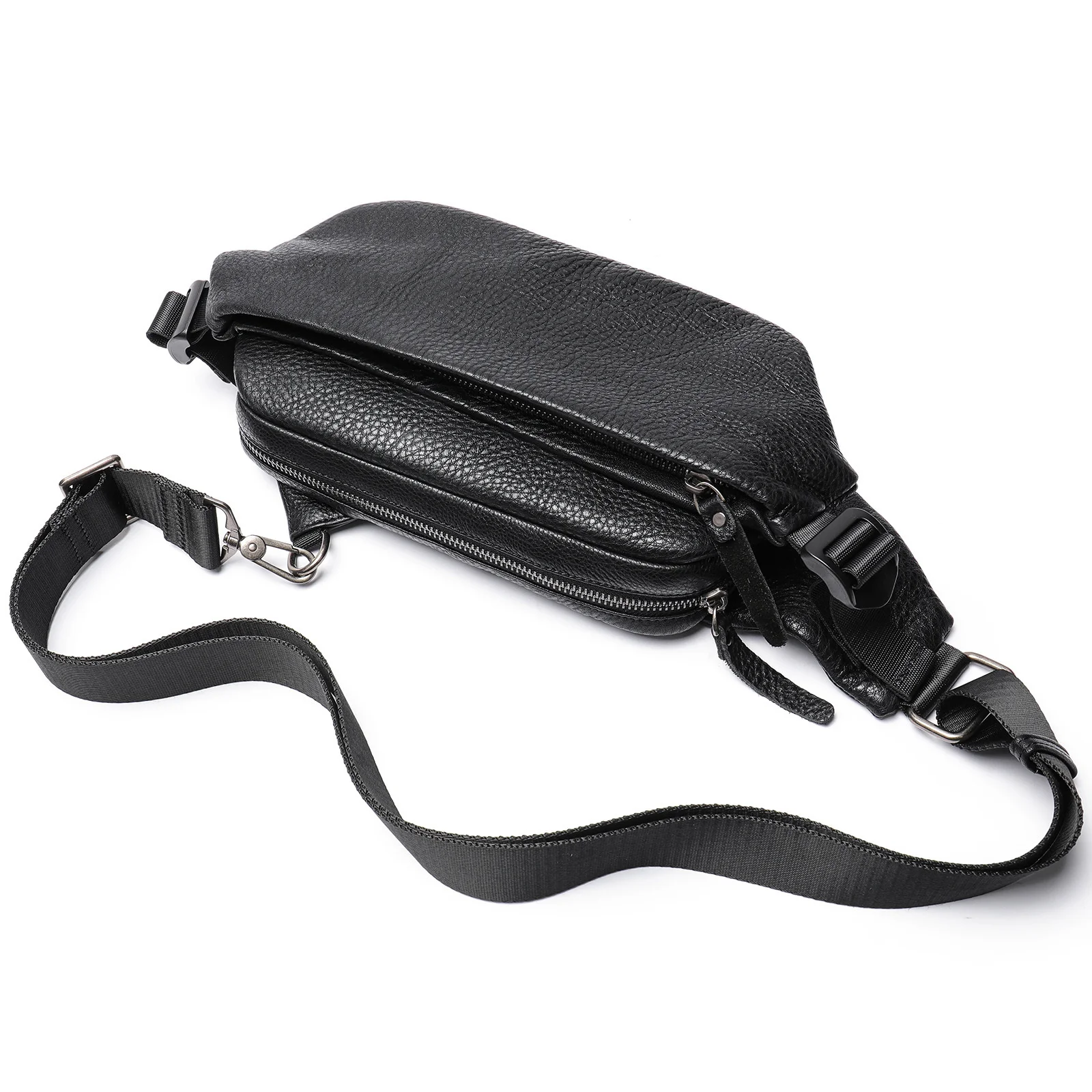 

Man Shoulder Bag 2023 Fashion Men Portable Chest Bag Leisure Diagonal Span Package Outdoor Sports Genuine Leather Chest Bag