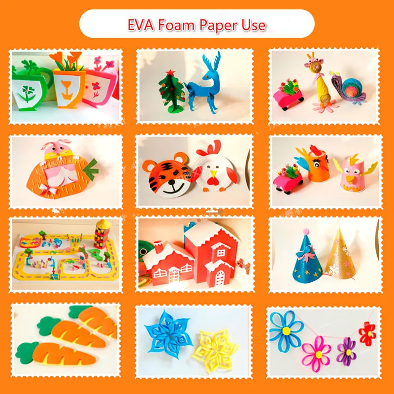 50*50CM/1MM EVA Foam Paper Handmade Foam Sheets Sponge Paper DIY Handcraft  Materials Multicolour