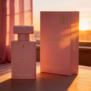 Oakcha Sweet Addict Extrait de Parfum 50ml Long Lasting Women Perfume Sweet Luxury Fragrance Spray Elegant Pink Bottle Eau de P