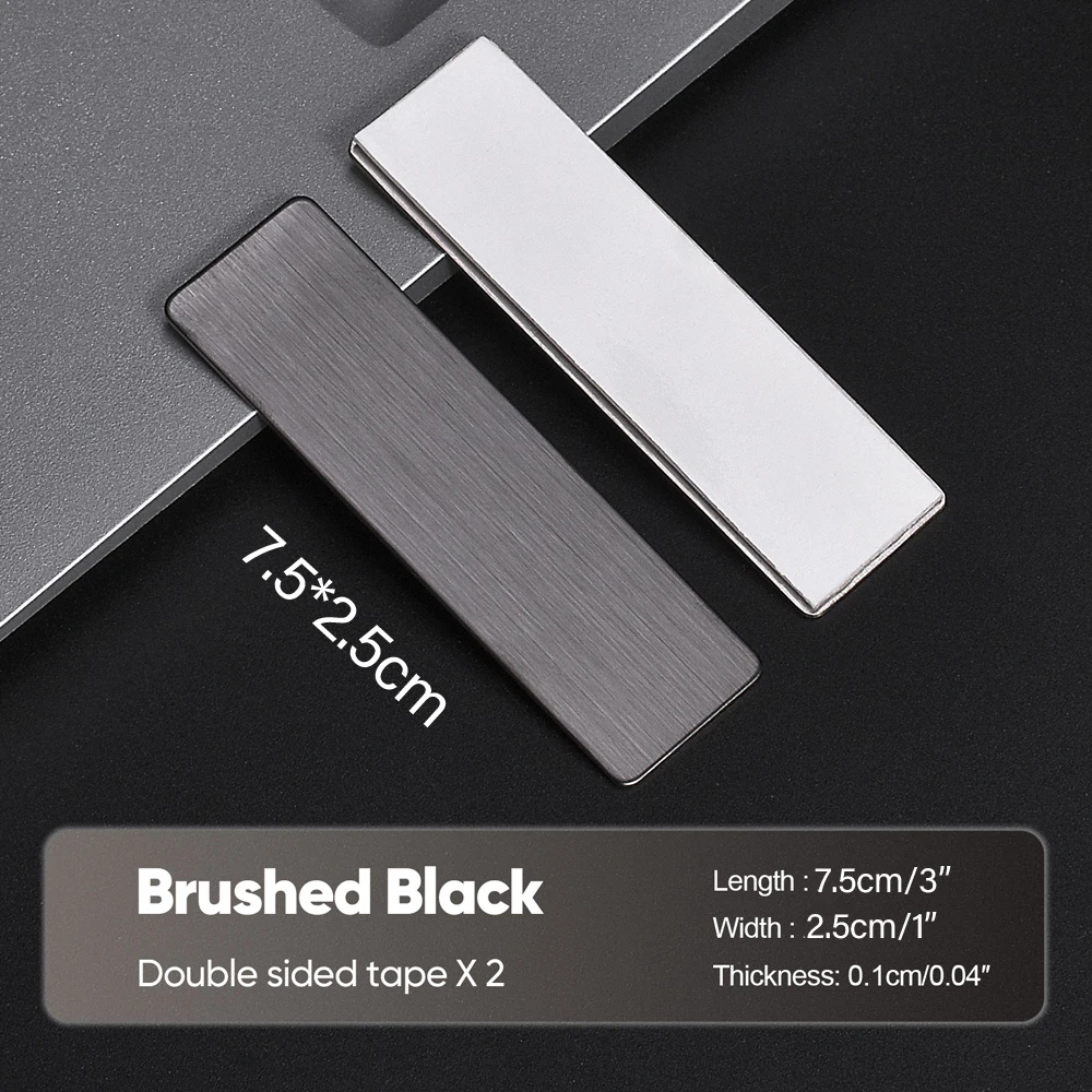 無料のカスタマイズ可能なスチールメタルタグビジネスIDプレートパーソナライズされた彫刻された任意のテキストロゴネームプラーク&メールボックス/ドア用サイン