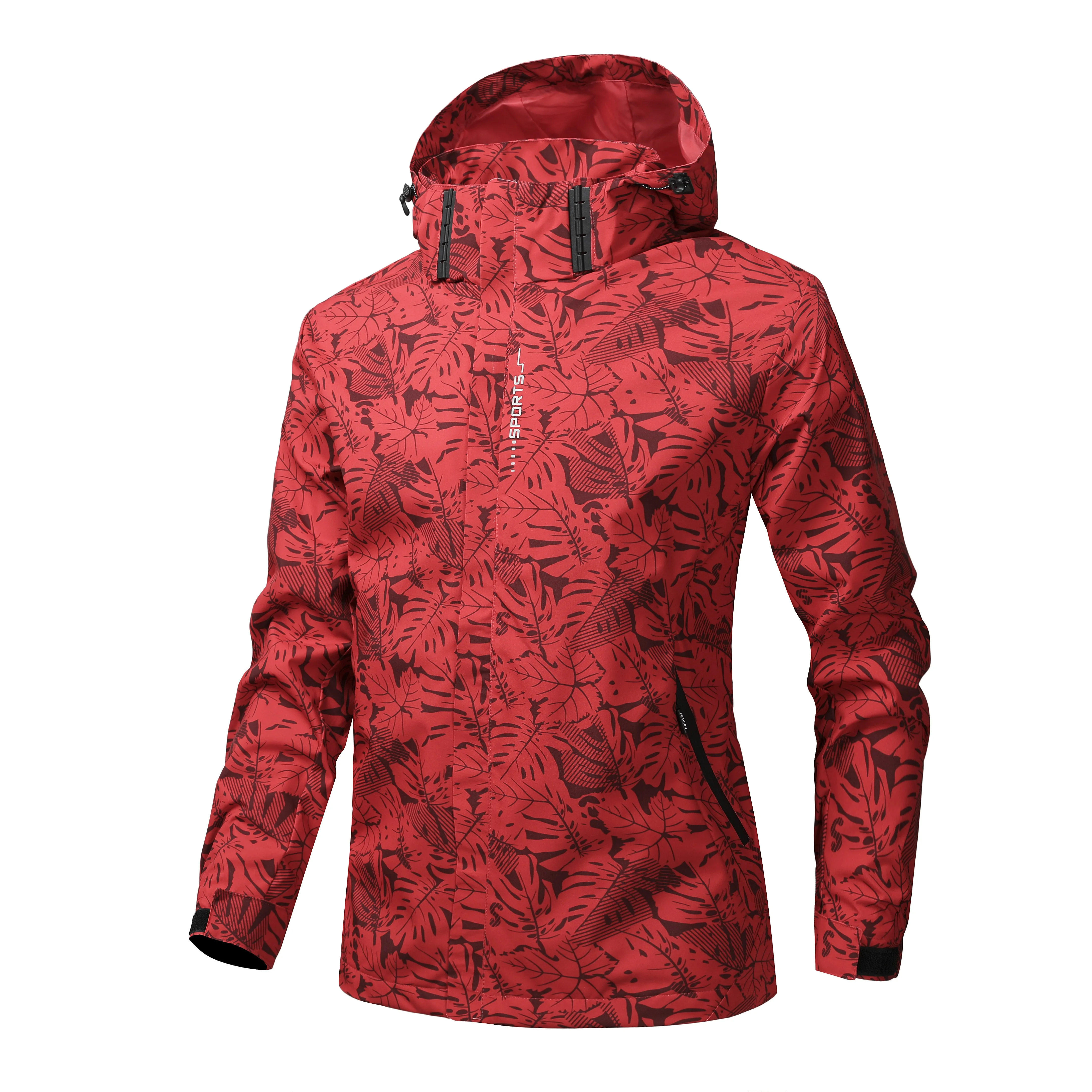 Women's 3-in-1 Multi-Purpose Windbreaker with Detachable Hood and Multiple Pockets