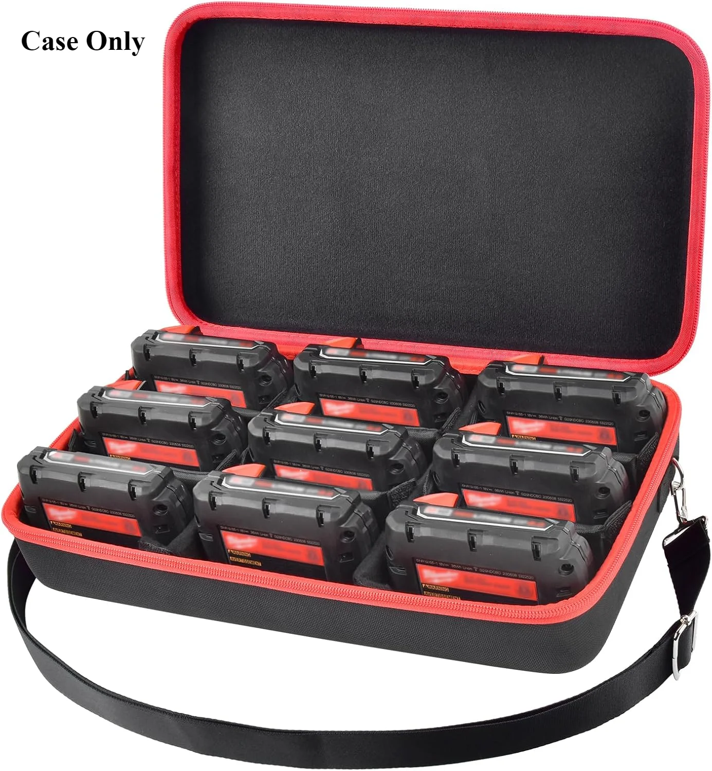 Storage box extra large battery hard for Milwaukee M18 18V/ M12 12V battery and charger