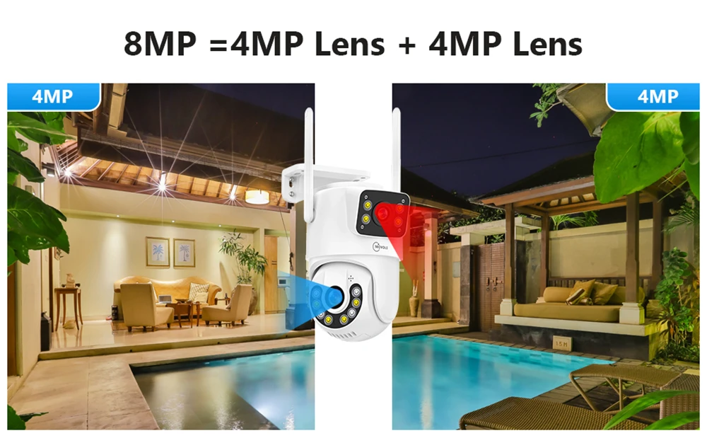 Movols 1080P PTZ IP Camera Two-way Audio WIFI Wireless Smart Tracking Security S