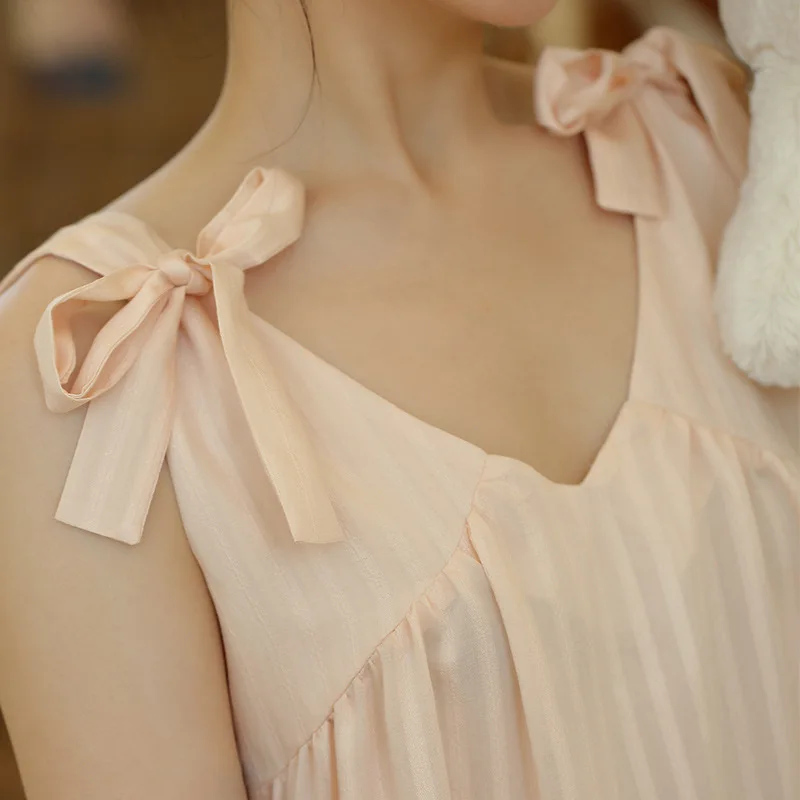 Ygolonger Cotton Sleeping Skirt One Piece Sleeveless Homewear Cloths Summer Romantic Sexy Pajamas for 2023 Women Novelty