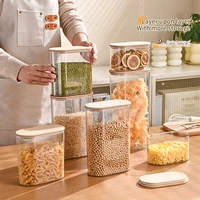 Storage Containers with Lids,Clear Food Jars Fits for Pantry,Coffee Bar,Airtight Canisters for Organizer Pasta,Sugar,Coffee Bean 1