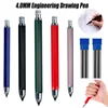 4.0mm Metal Drawing Mechanical Pencil With 2B Lead Set Professional Art Sketching Automatic Pencil Office Stationery Supplies 1