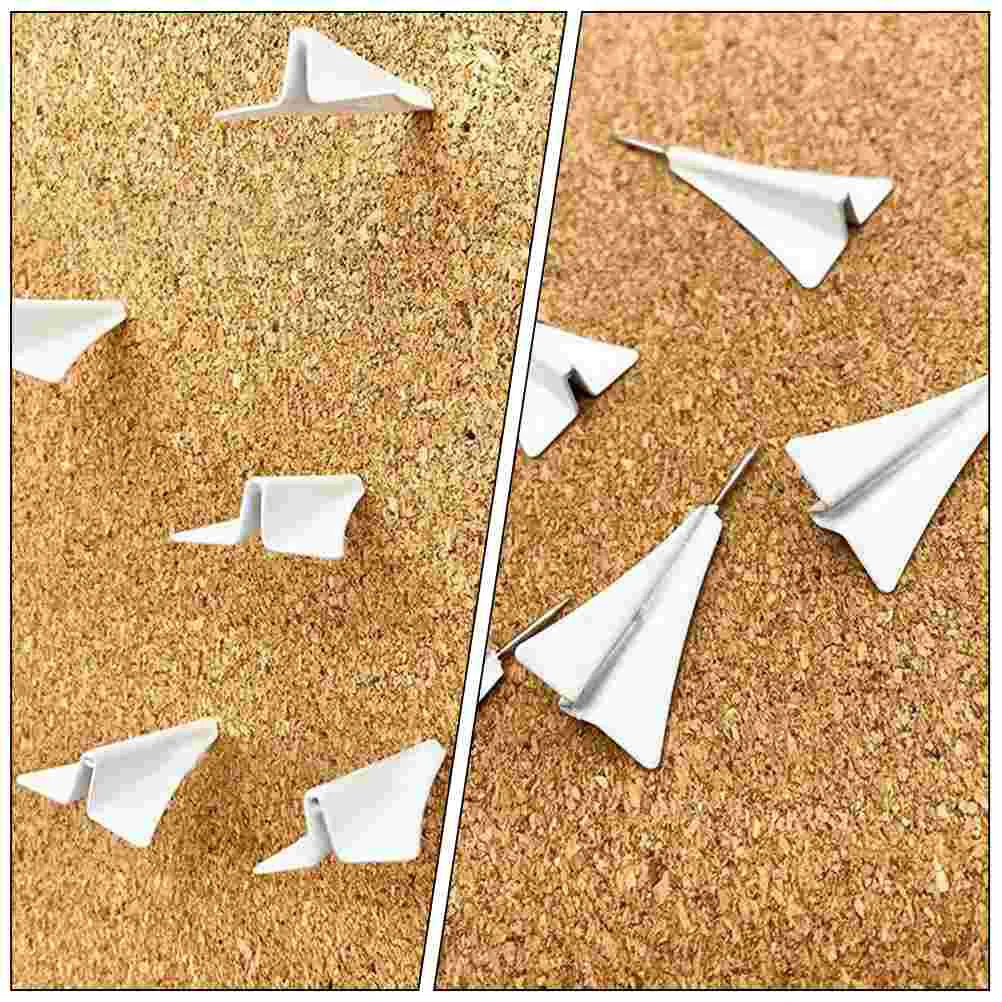Airplane Aircraft Pushpin Thumb Tacks Delicate Pushpins Decorative Paper Daily Use Thumbtacks Map Accessories White 12 Pcs push pins