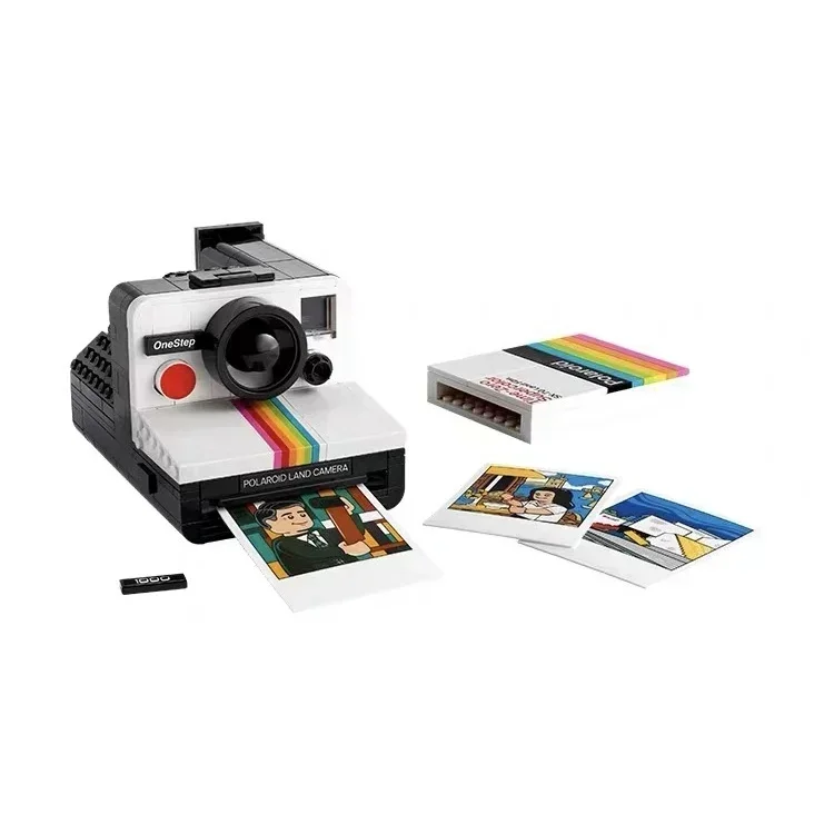 원스텝 SX-70 카메라 빌딩 블록 21345 세트, 교육용 모델 건설 키트, 어린이 생일 선물, 2024 새로운 아이디어