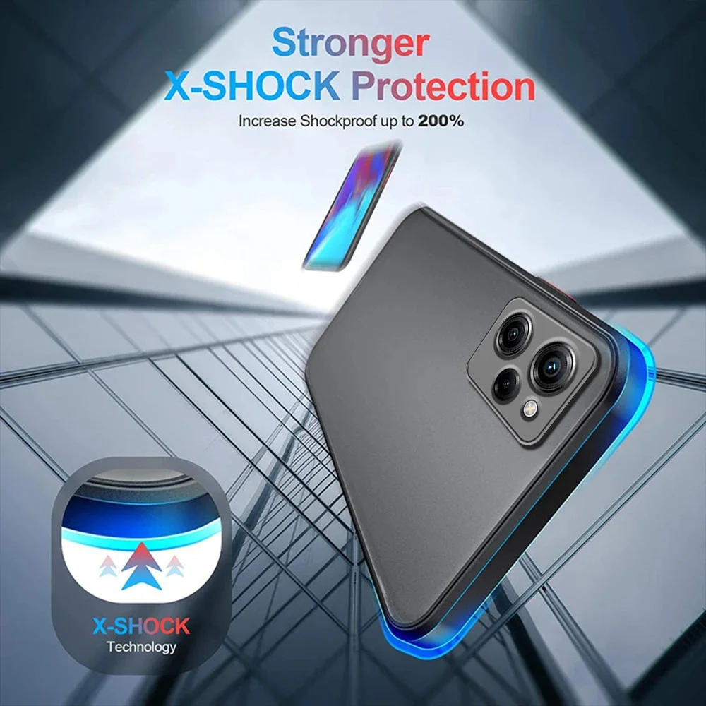Matte Shockproof Armor Phone Case with Camera Protection - Hard PC Cover
