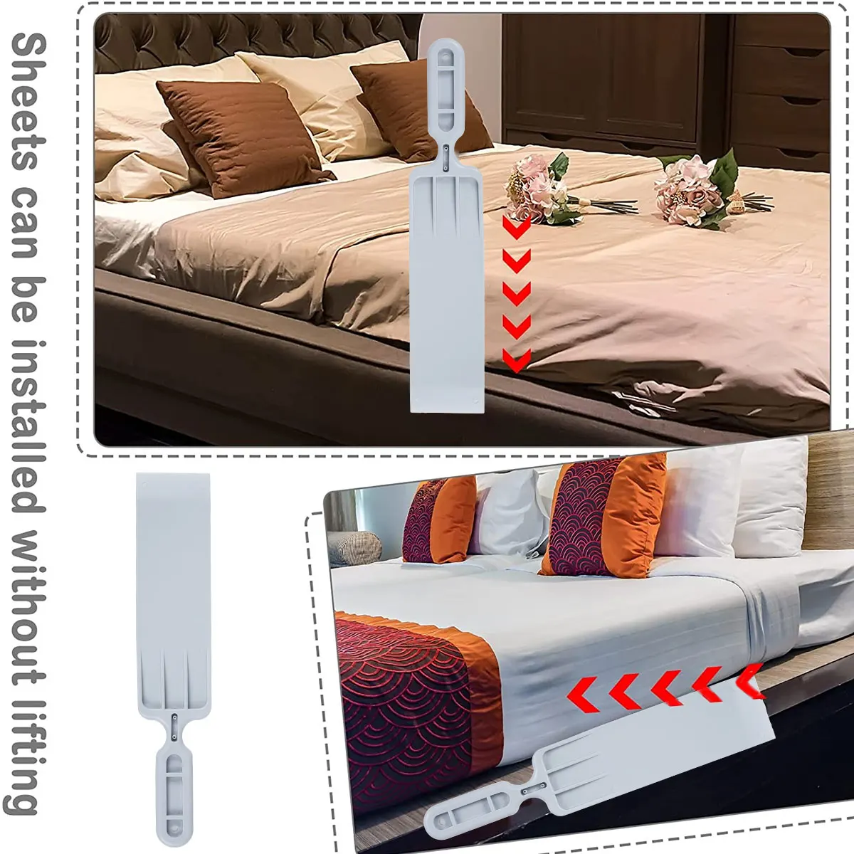 Bed Sheet Tucker Long Handle Bed Skirt Replacement Scraper Tool Bedsheet Change Helper for Making Easier Home Accessories
