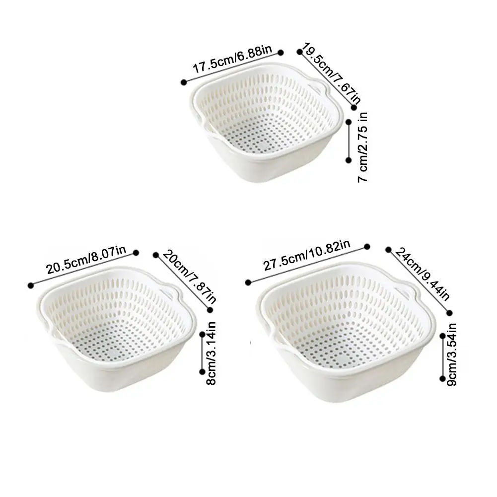 S479dff83064e4b00823399ab188b9d87a Multifunctional Kitchen Sink Strainer Basket Set Double Layer Fruit Vegetable Basket 1/6pcs Fruit Washing Basin Vegetable Drain Mallzona