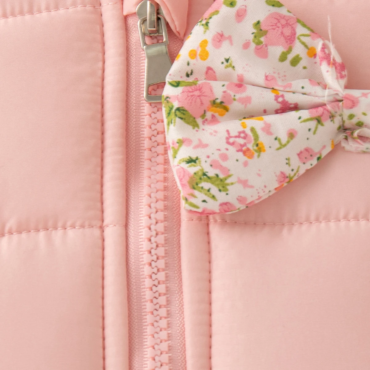 Children's Clothing Winter Cute Hooded Warm Children's Vest Outerwear Floral Solid Color Girl's Jacket Tops