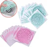 10Pcs Disposable Shower Drain Hair Catcher Round Hair Catchers Waterproof Adhesive Mesh Stickers for Shower Drain Cover Bathroom 1