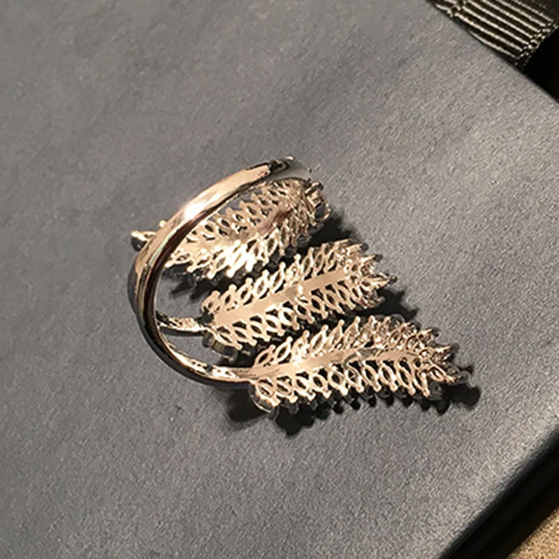 Huitan Bling Bling Female Rings Full with Marquise Cubic Zirconia Leaf Shaped Sparkling Women Rings Wedding Party Trendy Jewelry