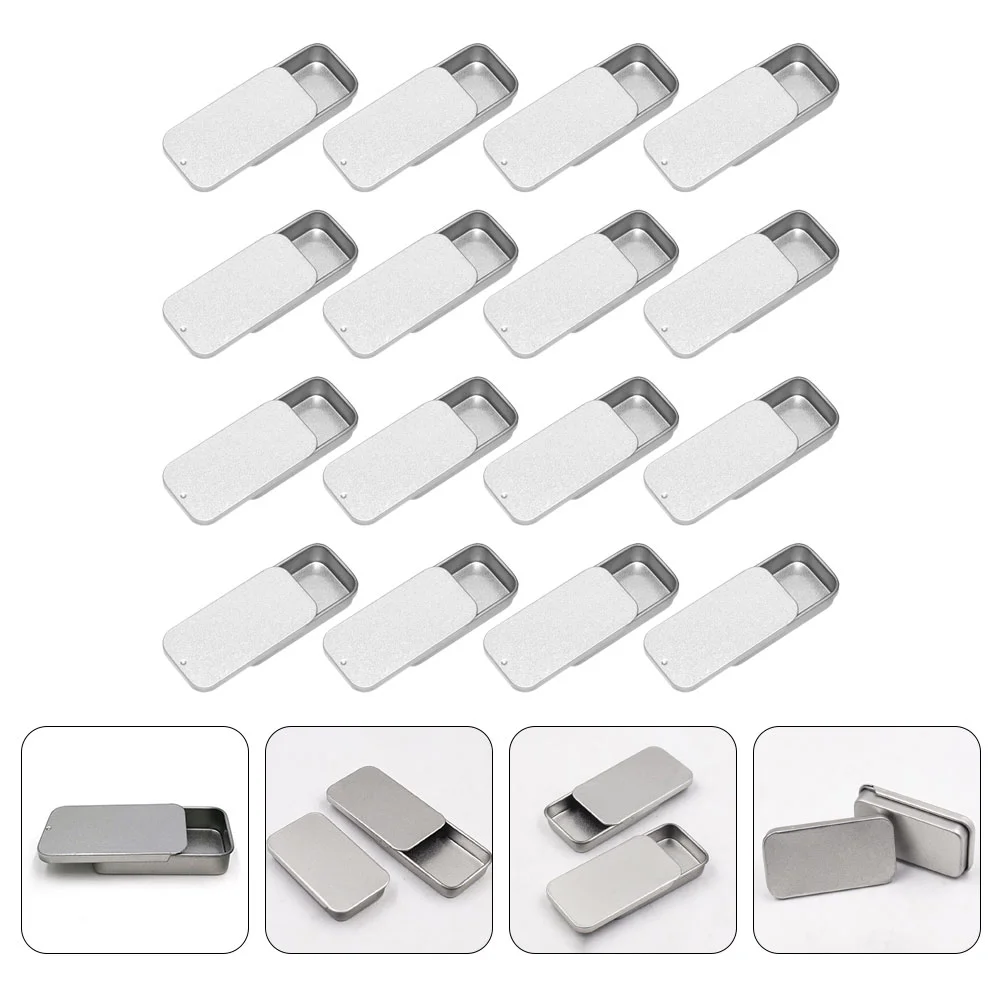 

Push-pull Box Balm Small Metal Boxes Portable Tin Sweets Cases Candy Tins Containers with Lids Jar