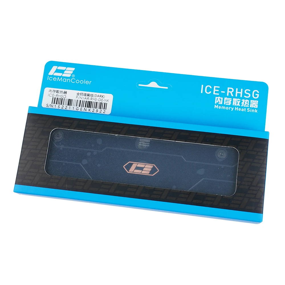 IceManCooler 전체 구리 RAM 메모리 방열판 분산 조끼, DDR5,DDR4,DDR3, 전기 영동, 열 패드 포함, 검정색 제공