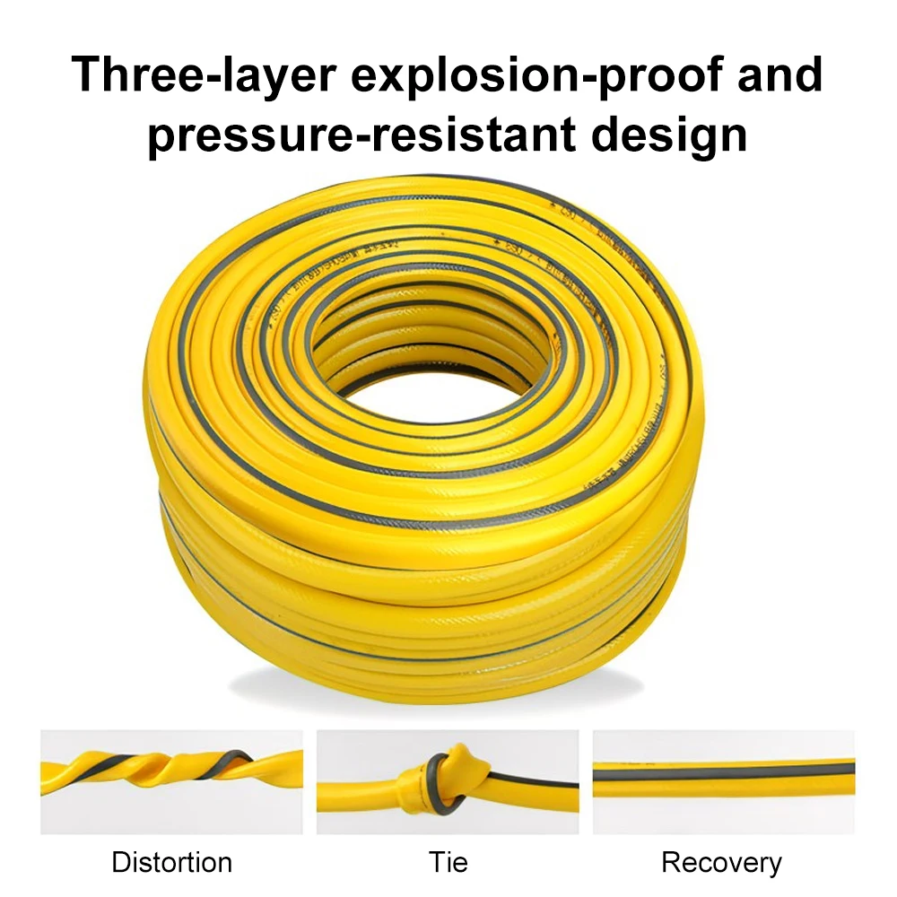 Watering Hose Rubber Car Wash Garden Irrigation Pipe Plants Flower Sprinkler Garden Hose Greenhouse Irrigating 5m-20m