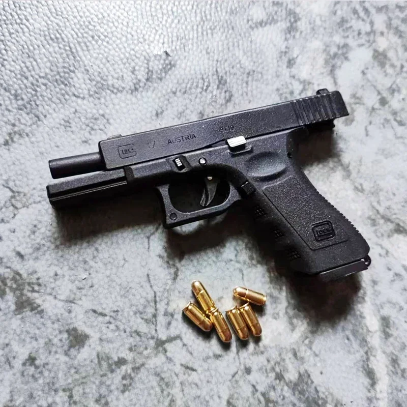 Новинка, модель пистолета Glock G17 G34 M1911 1:3 из металлического сплава, миниатюрный игрушечный пистолет, брелок для оружия, корпус из сплава, без выброса, в сборе