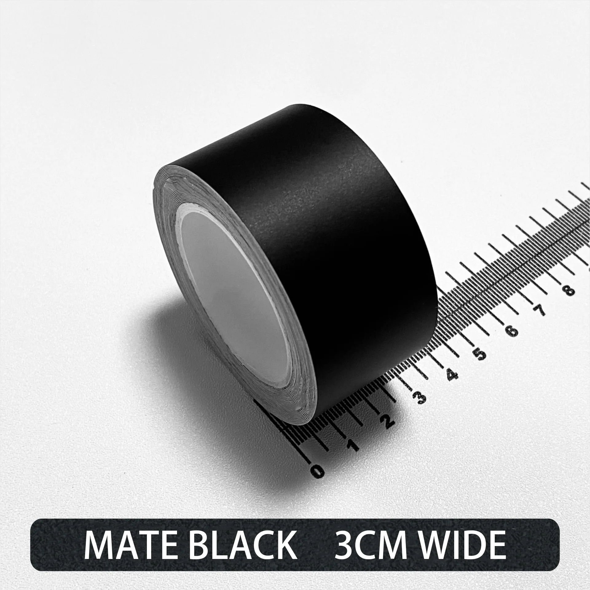 Matte Black 3cm Wide