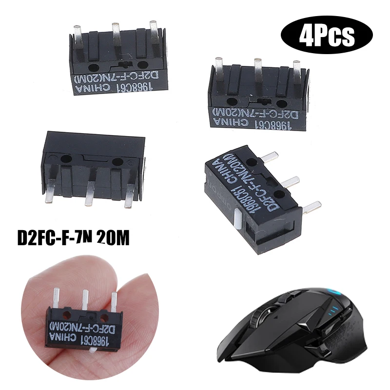 

4PCS D2FC-F-7N(20M) Micro Switch Microswitch For G600 Mouse