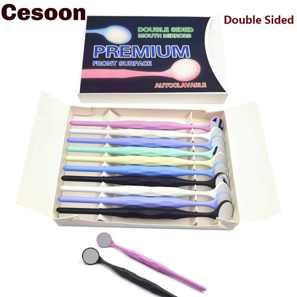 

10Pcs/Box Dental Double Sided Mouth Mirrors Photography Endoscopes Oral Mirror Tooth Whitening Autoclavable Dentistry Lab Tools
