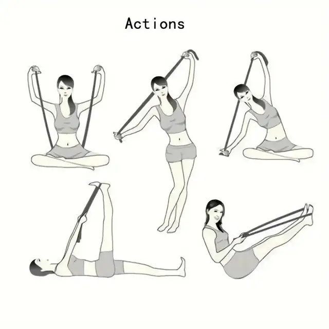 Fasce Per Stretching E Yoga - 2 Pezzi Con 8 Anelli Regolabili | Per Pilates E Ginnastica - Foto 4