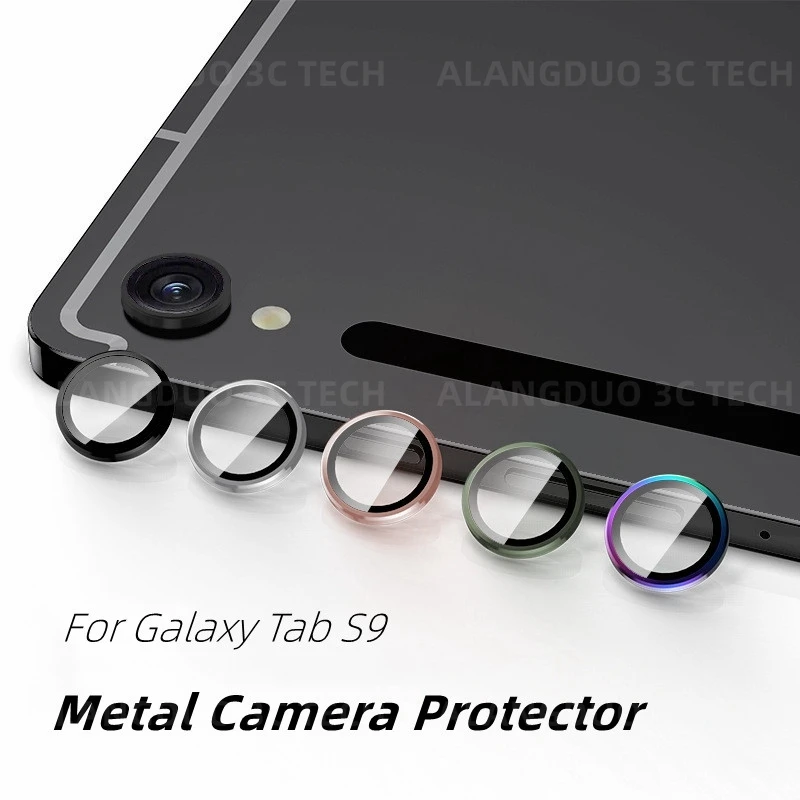 For Samsung Galaxy Tab S9 Ultra S9+ Plus FE Camera Protector Metal Ring+Lens Glass Back lens Cover Cap for Samsung Tab S9+ 2