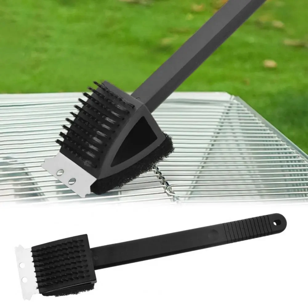 3-in-1 Barbecue wire brush Barbecue grill oven cleaning brush Copper sponge spatula Long-handled cleaning