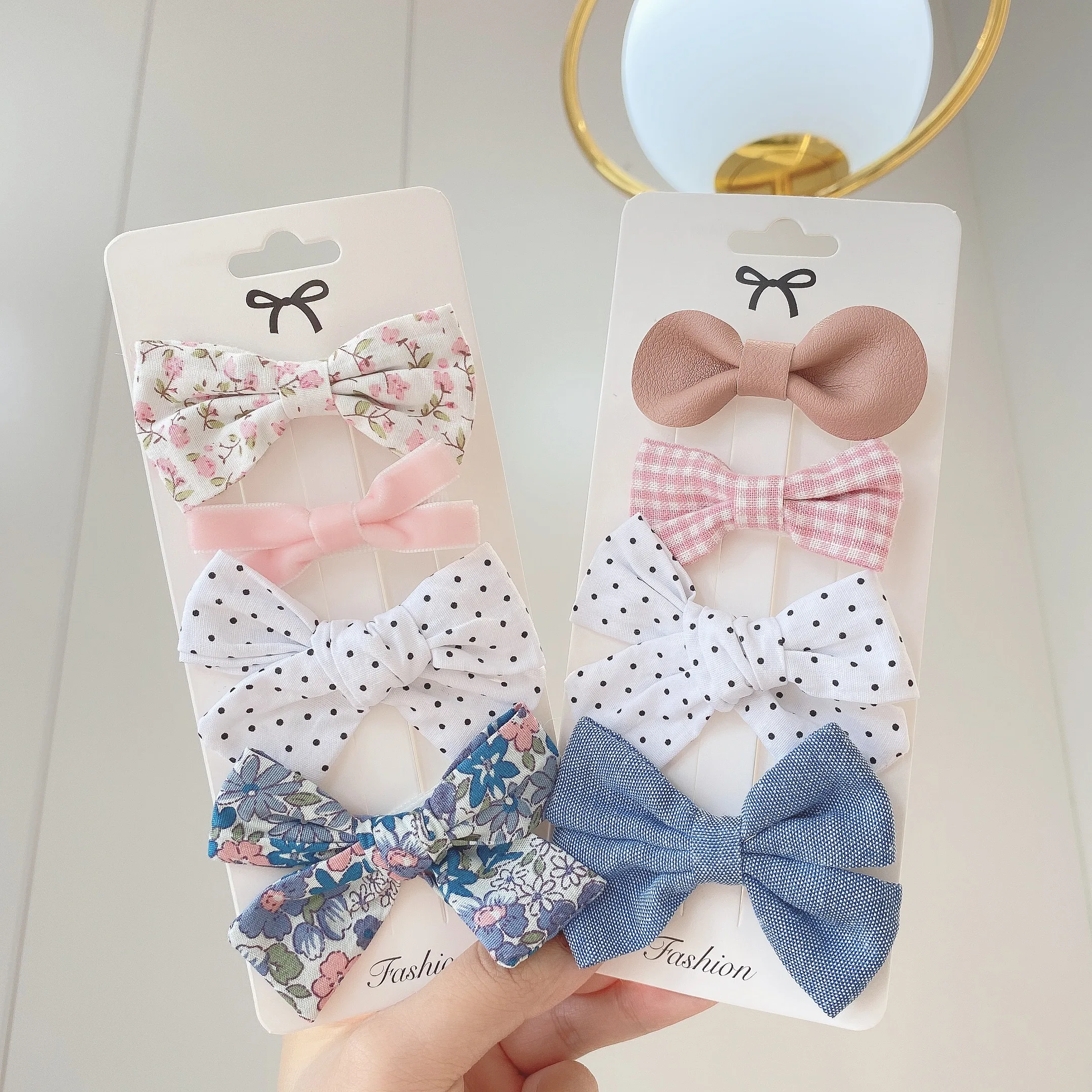 4Pcs/Set Floral Hair Clip Girl Cute Bow Flower Lace Trimming Headwear Cartoon Hair Clips Hairpin Headdress Hair Accessories Set colorful wool barrettes for baby girl hair clips lace trimming hairpins candy colors headwear knitted hair accessories for kids