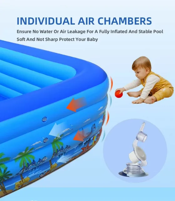 Three-layer printed inflatable swimming pool for children 6