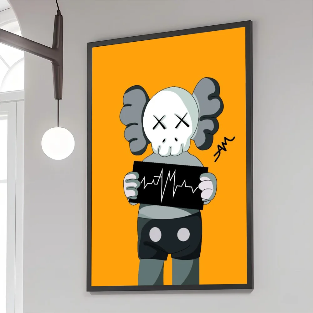 thumbnail image 1 of 1 póster de estatua de K-kaws-art, póster adhesivo de película, pegatina de papel Kraft retro, bricolaje, para habitación, bar, cafetería, arte estético, pintura de pared, 1 of 5