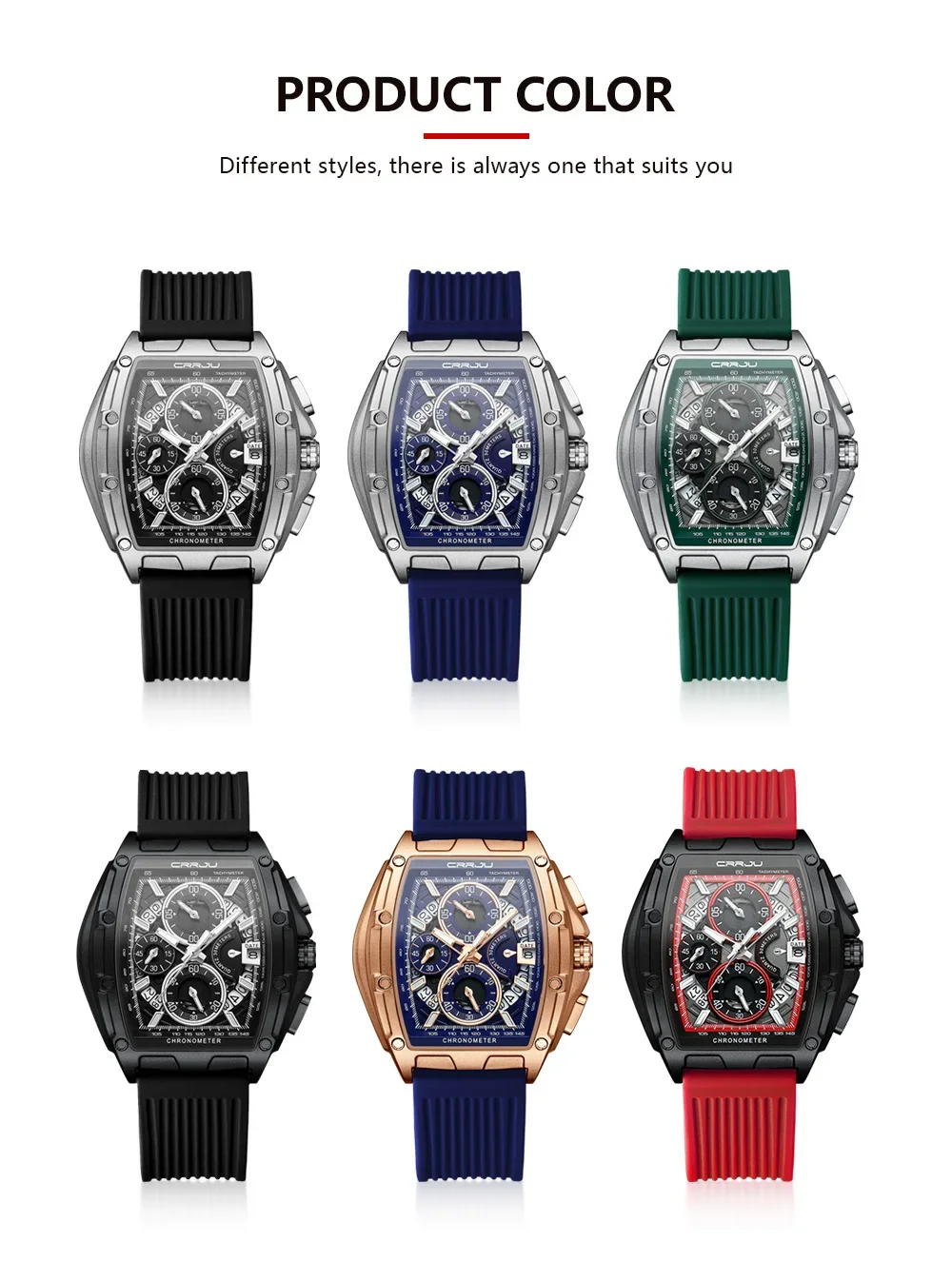 Top Brand Men's Watches Luxury Square Quartz Wristwatch Waterproof Luminous Chro