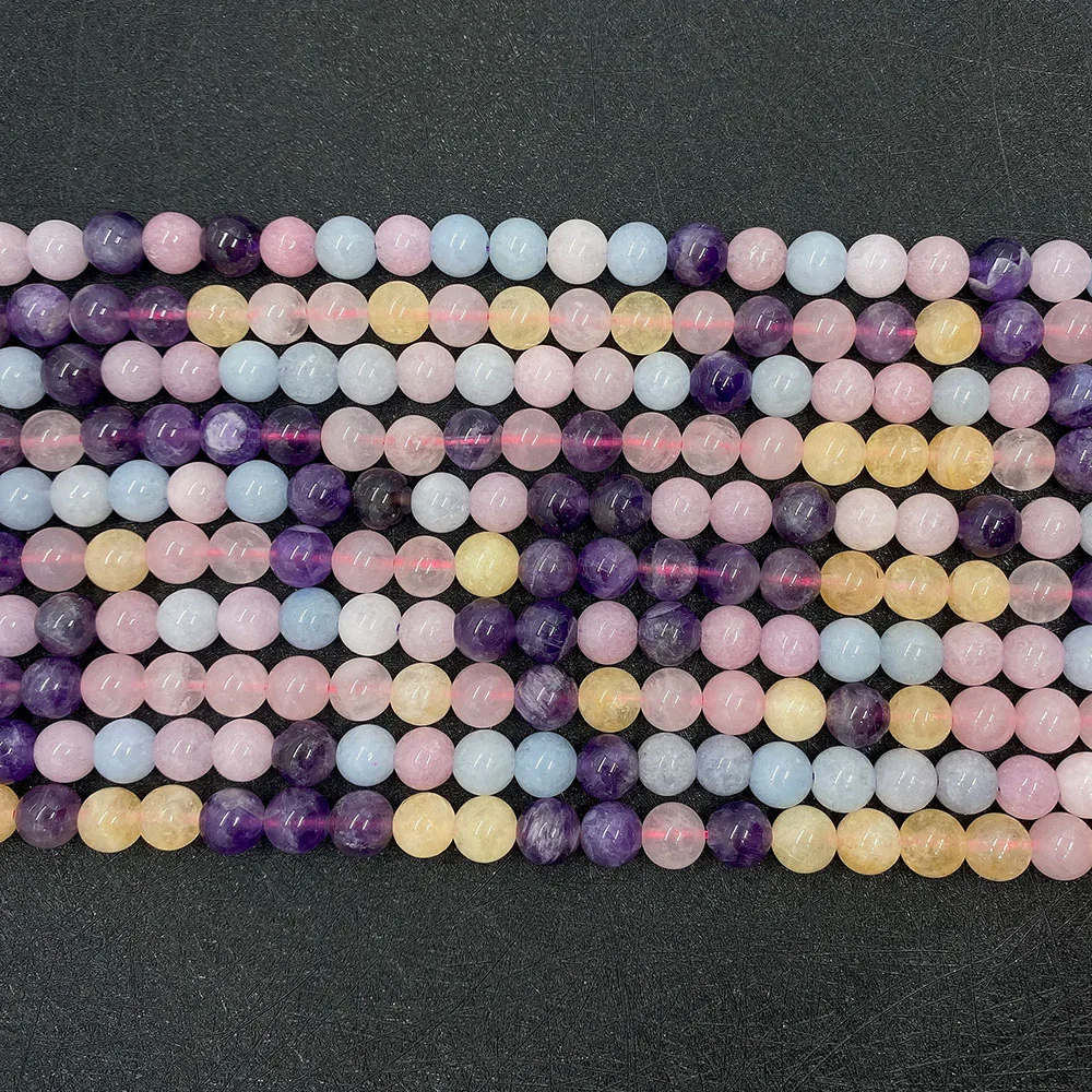 

Round Loose Spacer Beads Natural Stone 6/8/10mm Jewelry Making DIY Necklace Earring Bracelet Lavender Beaded Charms Accessories