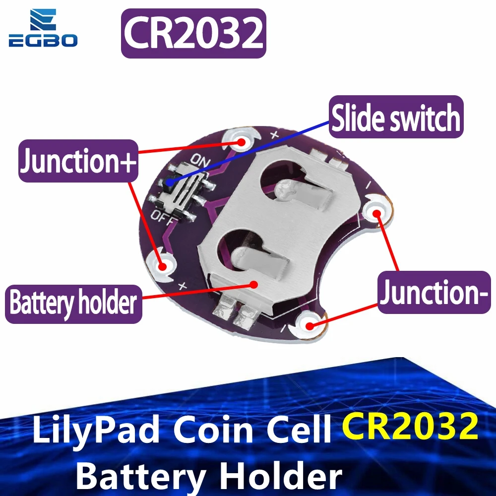 1PCS-5PCS-LilyPad-Coin-Cell-Battery-Holder-CR2032-Battery-Mount-Module ...