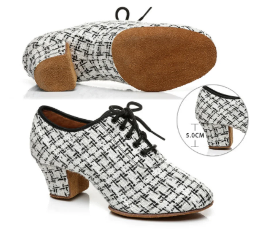 

Women Latin Dance Shoes Modern Professional Cha Cha Tango Salsa Dance Shoes Children Adult Dancing Shoes Sneakers 3.5/5cm Heel