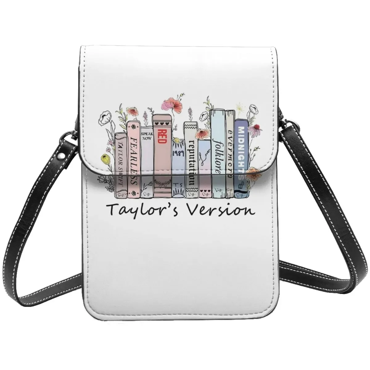 

Taylors Album Shoulder Bag Music Vintage Gift Version Travel Leather Mobile Phone Bag Woman Bulk Funny Bags